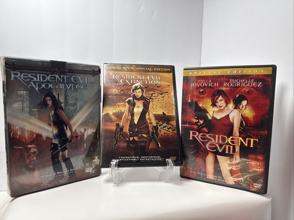 RESIDENT EVIL Lot Of 3 DVD Jovovich Rodriguez